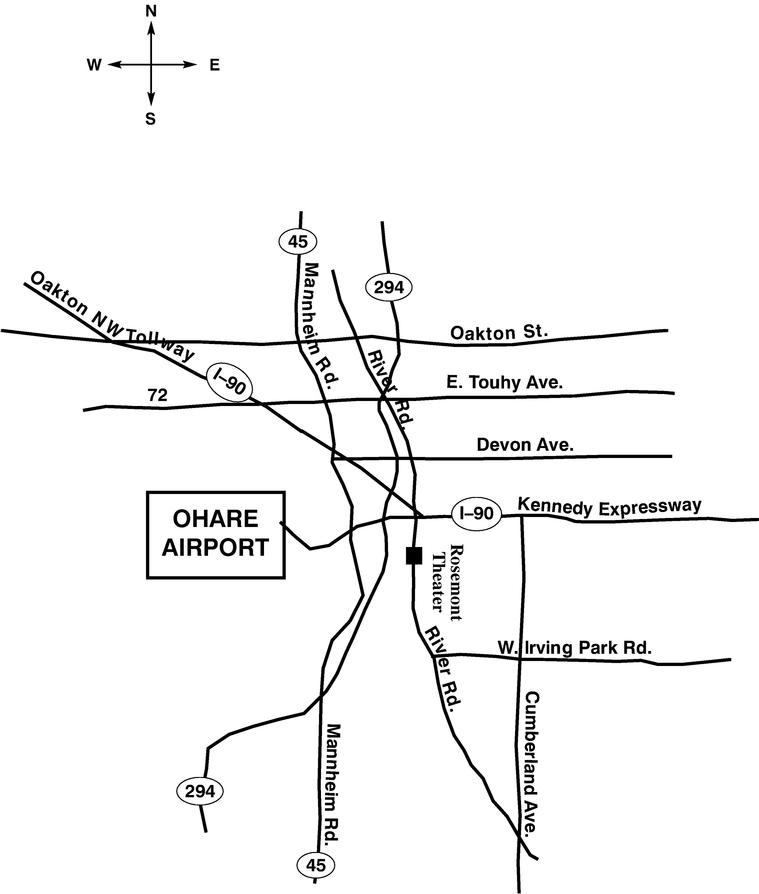 MAP TO ROSEMONT THEATER